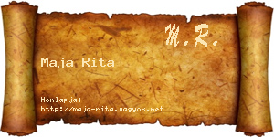 Maja Rita névjegykártya